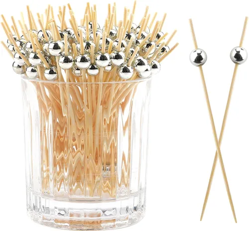 Vista 11 de 100 piezas de palillos de cóctel para bebidas, decoraciones de San Valentín, palillos de dientes elegantes para aperitivos, palillos de dientes