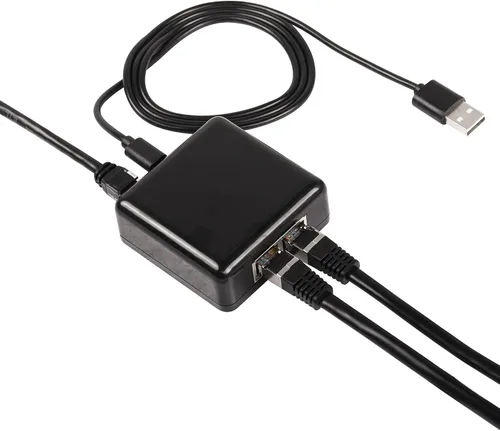 Vista 7 de SinLoon Adaptador divisor de red RJ45 Gigabit, divisor de cable Ethernet de 1000 Mbps 1 a 2, conector de extensión de red RJ45, dos dispositivos