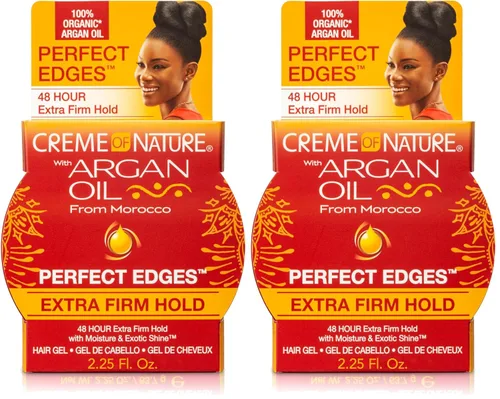 Vista 8 de Creme of Nature Perfect Edges Gel de control de bordes negro, 24 horas de duración con cobertura y brillo de canas, teñido sin descamación, domador