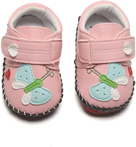Vista 4 de HsdsBebe Zapatos deportivos de piel sintética para bebés, niños y niñas, con suela de goma, primeros pasos, zapatillas de cuna