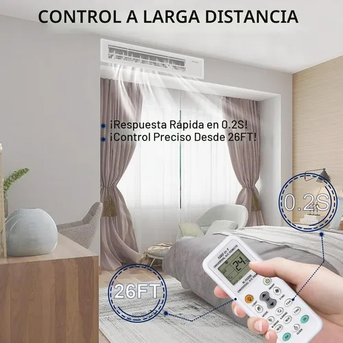 Vista 4 de K-1028E Control remoto universal de aire acondicionado para LG, Midea, Fujitsu, Panasonic, Samsung Air Condition, 1000 en 1 controlador de A/C