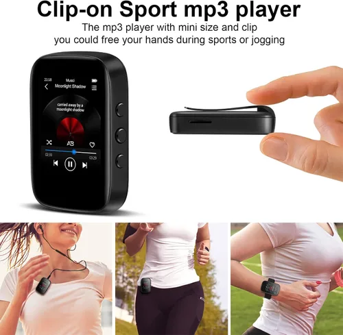 Vista 7 de Reproductor de MP3 de 32 GB con Bluetooth Deportes Clip-on Reproductor de música Soporte FM Radio Grabación de voz Libro electrónico Calendario