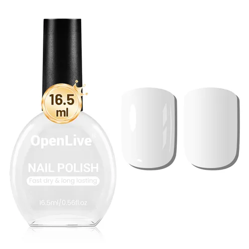Vista 14 de OpenLive 16.5ml Esmalte de uñas negro de gran volumen de secado rápido, esmalte de uñas de color de secado rápido y larga duración para arte de uñas