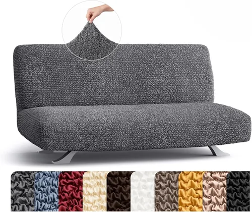 Vista 12 de PAULATO BY GA.I.CO. Funda elástica para sofá de futón de 1 pieza, funda bielástica para sofá cama sin brazos, protector de muebles, lavable a