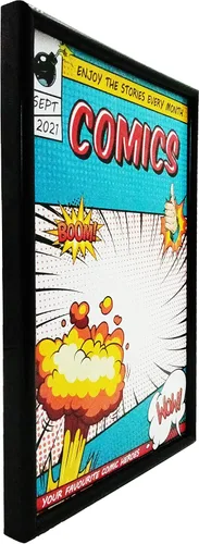 Vista 2 de Marco para cómics, paquete de 4, protección UV ultravioleta, se adapta a Current Comics de hasta 6, 34 x 10 pulgadas, 14 pulgadas, para pared