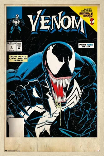 Vista 7 de Trends International Marvel Comics Venom - Póster de pared con cubierta protectora letal #1, 14.725 x 22.375 pulgadas, versión enmarcada de madera