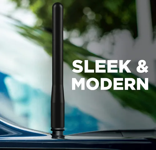 Vista 3 de EcoAuto Antena corta Ford compatible con F150 F250 F350 Super Duty, Bronco, Ford Raptor Accesorios y Dodge RAM - Diseño antirrobo - Antena segura