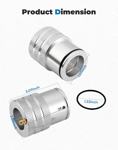 Vista 2 de KEMIMOTO Engrasador de Rodamiento de Rueda de 44mm Delantero Trasero, Herramienta de Engrase de Rodamiento de Rueda de Aluminio UTV Compatible