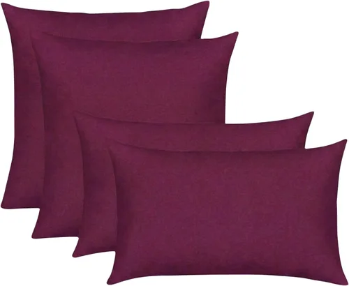 Vista 12 de RSH DECOR: Sunbrella Juego de 4 almohadas lumbares y cuadradas 20 x 12 pulgadas y 17 x 17 pulgadas Tela resistente al agua y a la decoloración