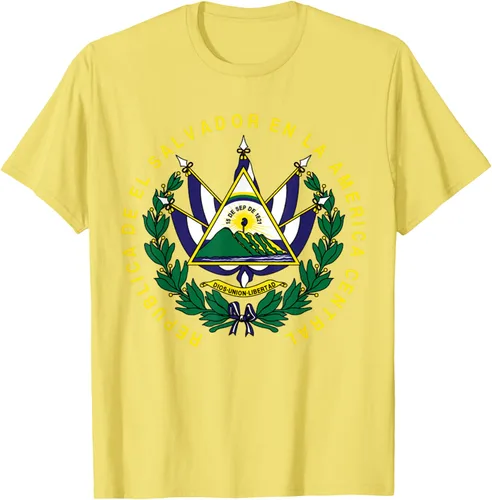 Vista 34 de amdesco Salvador Camisa, salvadoran Escudo de armas playera, mujer L, Blanco