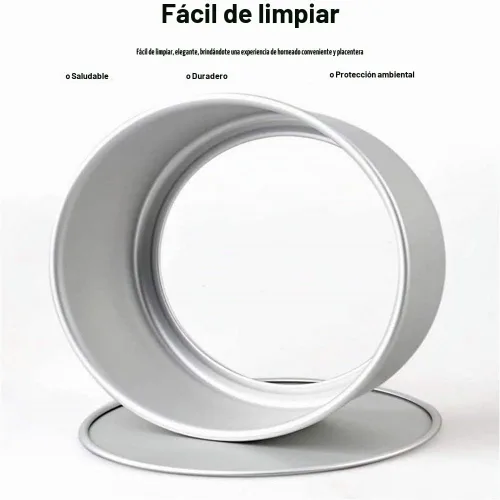 Vista 3 de EXGOX Paquete de 2 moldes redondos antiadherentes de aluminio profundo de 4 pulgadas con fondo extraíble para hornear pasteles redondos