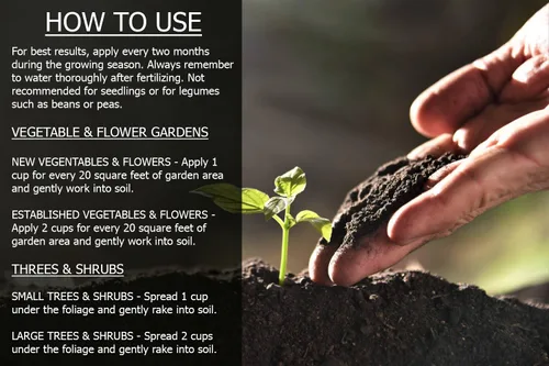 Vista 3 de GARDENERA Fertilizante orgánico de harina de sangre, 1/2 QT, alimenta y cultiva plantas de forma natural, fuente perfecta de nitrógeno, lo mejor