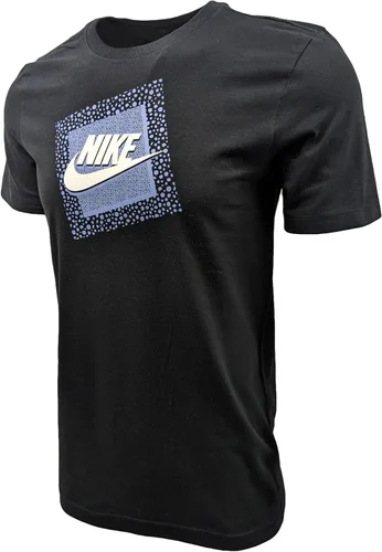 Vista 3 de Nike Camiseta deportiva con logotipo para hombre, Caja negraazul