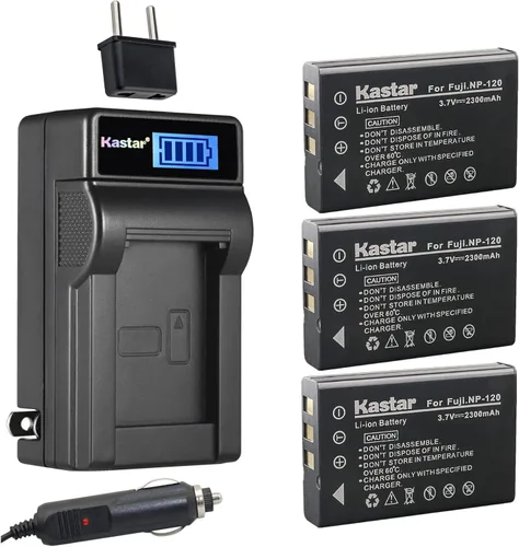 Vista 6 de Kastar Cargador de batería de CA LCD FNP-120 compatible con cámaras Ordro HDV-V12, HDV-V88, HDV-Z7, HDV-Z10, HDV-Z16, HDV-Z79, HDV-108, HDV-760