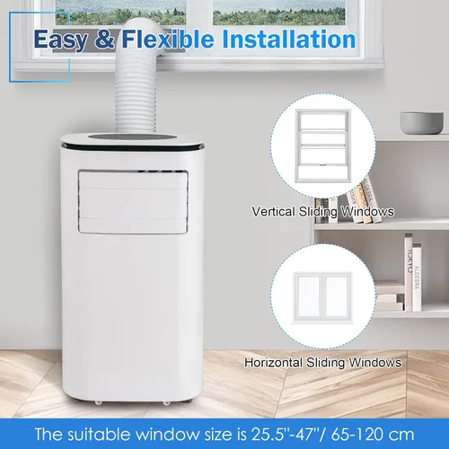 Vista 7 de PETSITE Aire acondicionado portátil 9000 BTU, unidad de refrigeración de CA 3 en 1 con enfriador de aire, ventilador y deshumidificador, pantalla