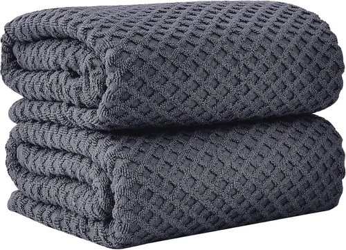 Vista 75 de Great Bay Home - Toallas de mano 100% algodón blanco, 6 toallas de baño suaves para manos, altamente absorbentes y de secado rápido, colección 01