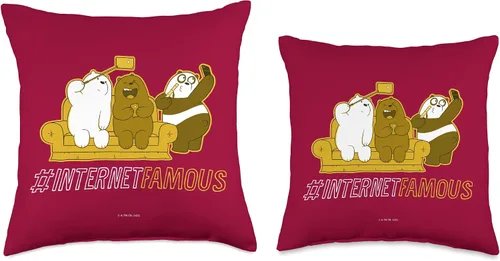Vista 3 de Cartoon Network We Bare Grizz Panda Ice Bear Internet, famosa almohada de 16 x 16 pulgadas, multicolor