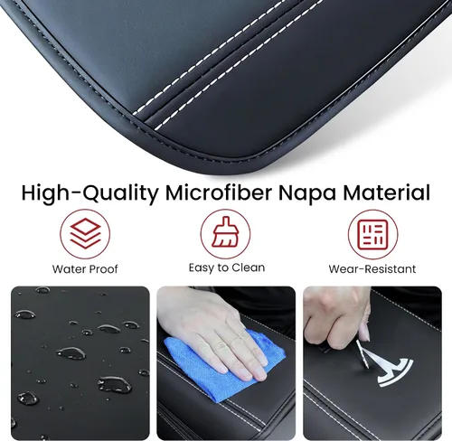 Vista 2 de Funda para consola central central de automóvil compatible con Tesla Model 3/Y 2017-2024, impermeable, almohadilla protectora resistente a