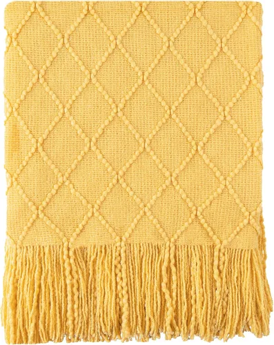 Vista 40 de BATTILO HOME Manta verde manzana para sofá, suave manta de punto de chenilla con borlas para la decoración del hogar, manta verde primavera