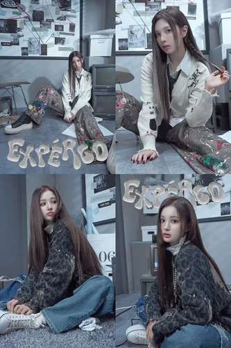 Vista 6 de (LIMITED) NMIXX EXPERGO 1st EP Album ( HAEWON Ver. - Incl. First Press Folded Poster ) K-POP SEALED