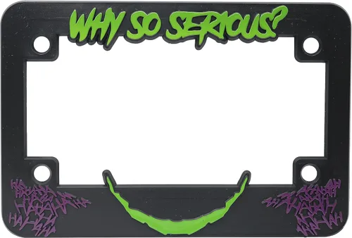 Vista 9 de ¿Por qué tan serio? para Joker - Marco de matrícula elevado 3D 1 paquete de cubierta para placa de automóvil Soporte universal para placa