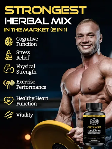 Vista 6 de Cistanche Tubulosa 200mg y Tongkat Ali 400mg (pureza máxima) Suministro de 2 meses