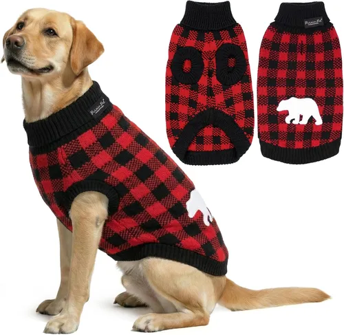 Vista 41 de Parisian Pet Suéteres de Navidad para Perros - Tipo Pullover, Suéter Azul para Perro con Cuello de Tortuga - Suéter Grueso de Punto Trenzado