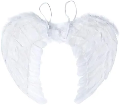 Vista 4 de Alas de ángel y halo para niños y niñas, ala de disfraz de ángel para adultos y niños, alas de ángel blancas para mujeres, color negro