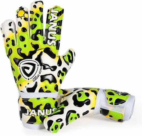 Vista 3 de Guantes de portero de fútbol para niños y jóvenes con protección profesional de los dedos, agarre fuerte, látex natural de 0.118 in