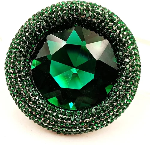 Vista 3 de DREAMLANDSALES Glitter Wide Pave Round Stone Shaped Brooch Rhinestone Pin