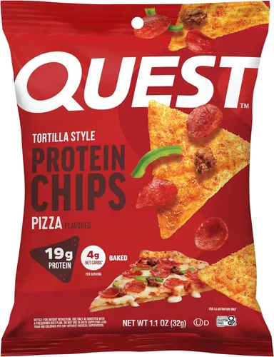 Vista 23 de Quest Nutrition Chips de proteína, barbacoa, 0.78 oz de proteína, 0.11 oz de carbohidratos netos, 130 cals, bolsa de 1.1 onzas, 1 unidad, alto