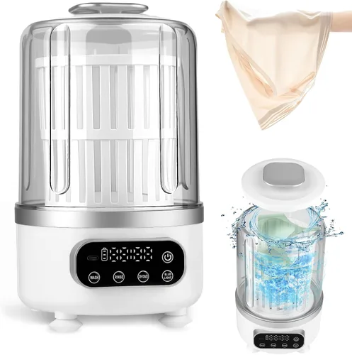 Vista 8 de Lavadora portátil de 3 litros, combinación de lavadora y secadora portátil 3 en 1, mini lavadora específica para ropa interior para el hogar, 3