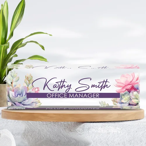 Vista 7 de Placa de nombre personalizada para escritorio, placa de nombre de escritorio personalizada, placa de nombre acrílica, accesorios de escritorio