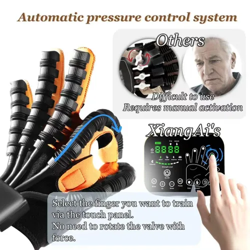 Vista 3 de Guantes robot de rehabilitación XiangAi para recuperación de hemiplejia y accidente cerebrovascular de la mano, guante robótico de rehabilitación