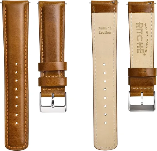 Vista 5 de Ritche - Correa de reloj de cuero de liberación rápida, 18, 19, 20, 21, 22, 23 y 24mm