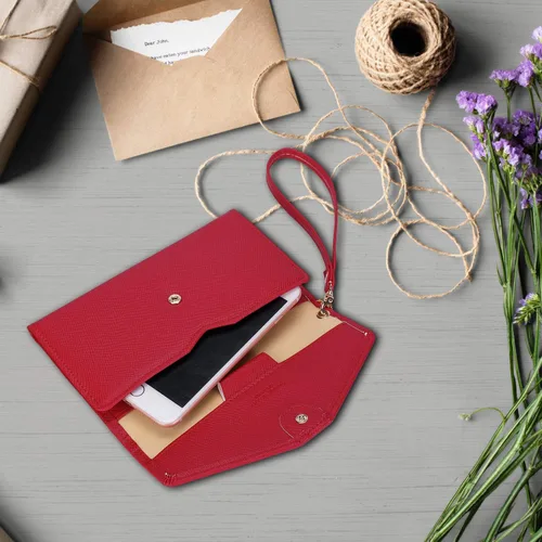 Vista 6 de Zoppen - Billetera y porta pasaporte y documentos de viaje (Ver.5) para mujer con bloqueo Rfid y correa para la muñeca