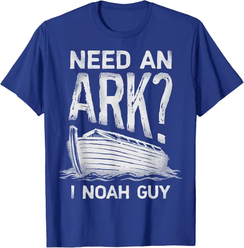 Vista 21 de Need an Ark I Noah Guy Funny Christian Men Women Pun Humour T-Shirt Negro