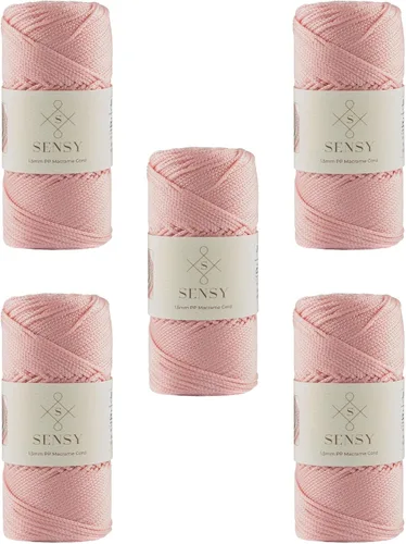 Vista 39 de Sensy Premium Cuerda de Poliéster 1.5mm (0.059 pulgadas) 164 Yardas Cuerda de Polipropileno 100% Cuerda de Macramé 1.5mm Cuerda para Bolsa