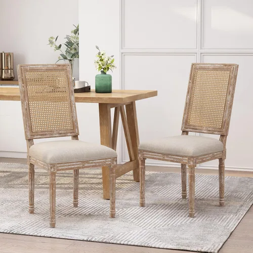 Vista 2 de Christopher Knight Home Regina Silla de comedor, madera, beige + natural