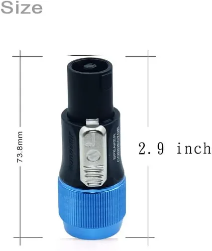 Vista 4 de Adaptador Speakon a 1/4 na4ljx conector actualizado de 1/4 pulgadas ts Jack hembra a NL4FC macho convertidor son para convertir cable a NL4FC
