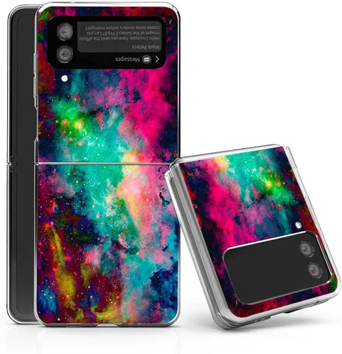 Vista 18 de Bcov - Funda rígida para Samsung Galaxy Z Flip 3 5G, diseño de gato negro, funda protectora sólida a prueba de rayones y resistente a los golpes