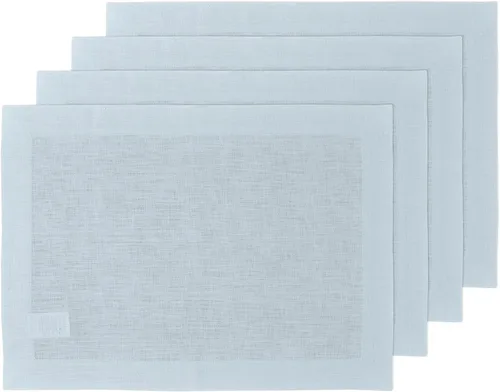 Vista 150 de Solino Home Juego de 4 manteles individuales blancos de 100 % lino puro de 14 x 14 pulgadas para invierno, San Valentín, primavera, Pascua, Fete