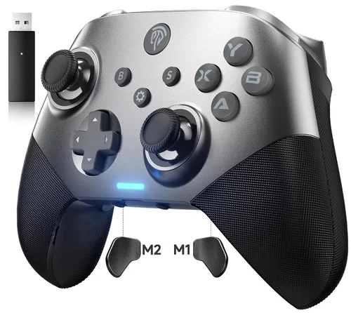 Vista 11 de EasySMX X10 Wireless PC Controller with Dual Hall Effect, Bluetooth Controller for PC/Switch/Steam/Android TV, Mobile - Include a White Swappable