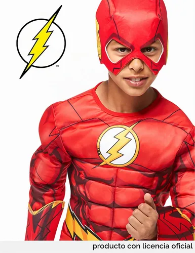 Vista 2 de Rubies at Party City DC Comics Superheroes: The Flash Costume for Kids, Boy's Costume