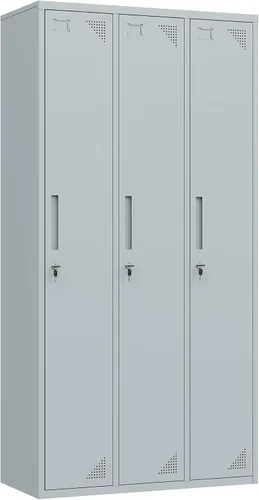 Vista 11 de Letaya Taquillas de metal para empleados, gabinete de almacenamiento de 71 pulgadas con cerradura, armario de almacenamiento de acero para gimnasio