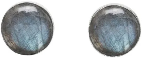 Vista 7 de Gemstone Stud Post Earrings, 925 Sterling Silver Gemstone Earring 6 MM Round Girl Women Gift