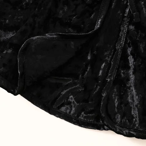 Vista 5 de USKIDKK Disfraz de bruja Hocus Poccus con capucha para bebés y niñas pequeñas para Halloween