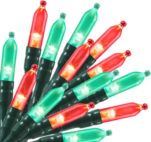 Vista 20 de Luces de Navidad con batería Brightown, 8 pies, 20 luces LED mini con temporizador, luces de árbol de Navidad para dormitorio, interior, exterior