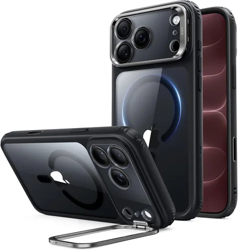 Vista 28 de ESR Classic - Funda híbrida para iPhone Air con soporte flexible Transparente