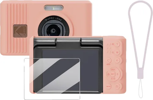Vista 9 de Funda de silicona para cámara digital Pixpro C1 con cubierta extraíble para lente y protector de pantalla y cordón para accesorios pixpro C1